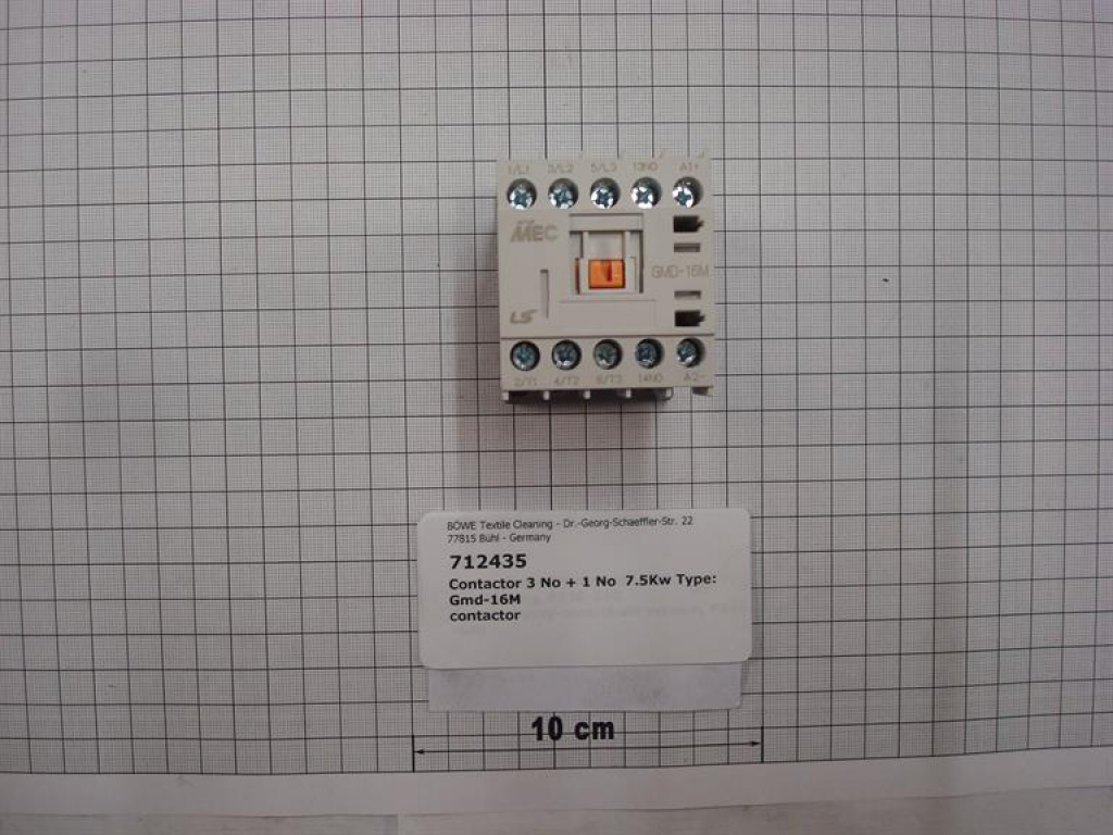 Motor contactor,LS,3No+1No,7,5kW,16A,GMD-16M,24VDC