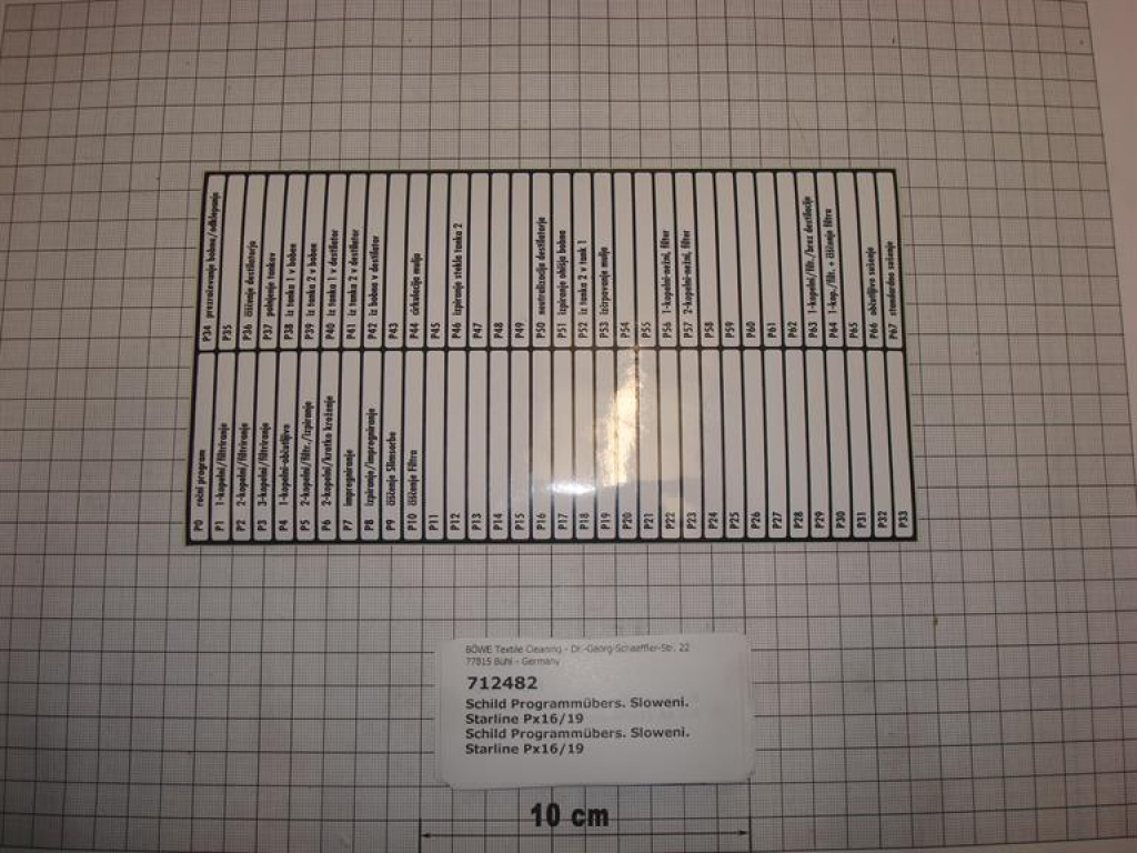 Program sticker Slovenian, PX16/19