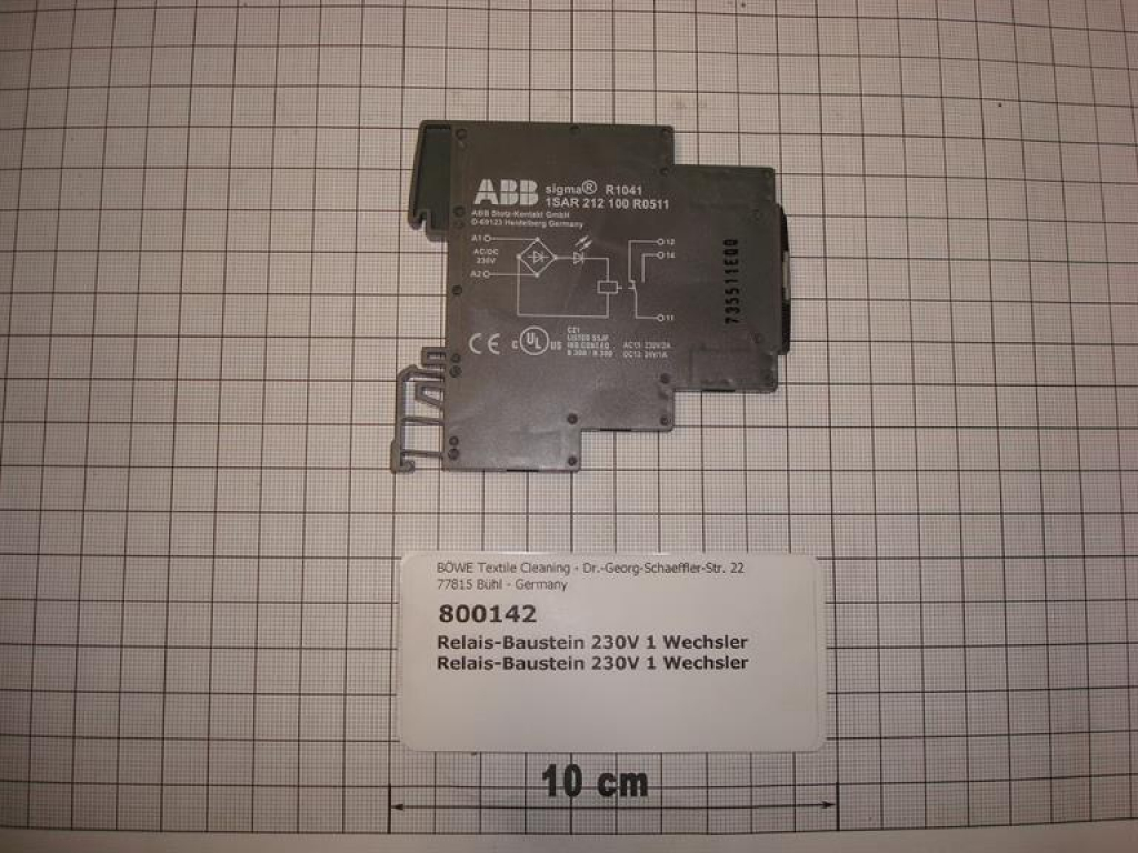 Relais-Baustein,230V 1-Wechsler,ABB