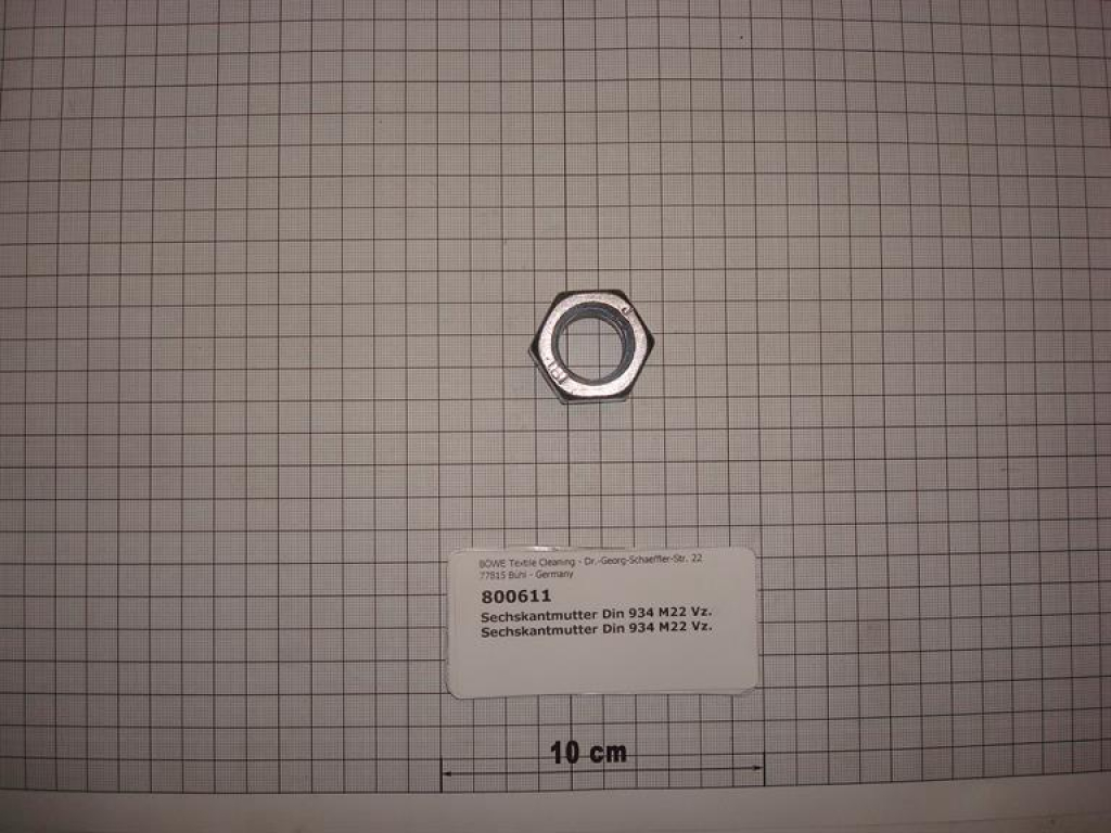 Hexagon nut,DIN934,M22,galvanized