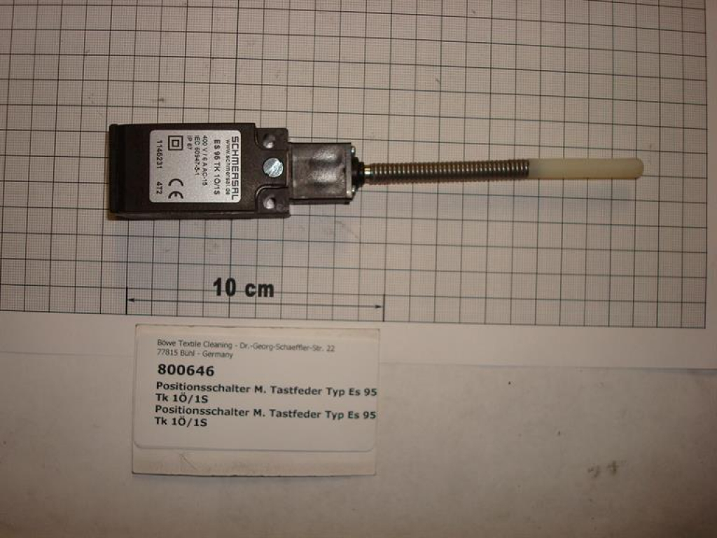 Position switch,type ES 95 TK 1Ö/1S