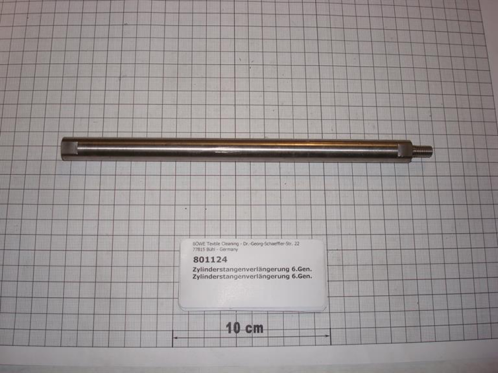 Rod for air cylinder 6th gen.,222mm,M8,stainless steel,SW13mm