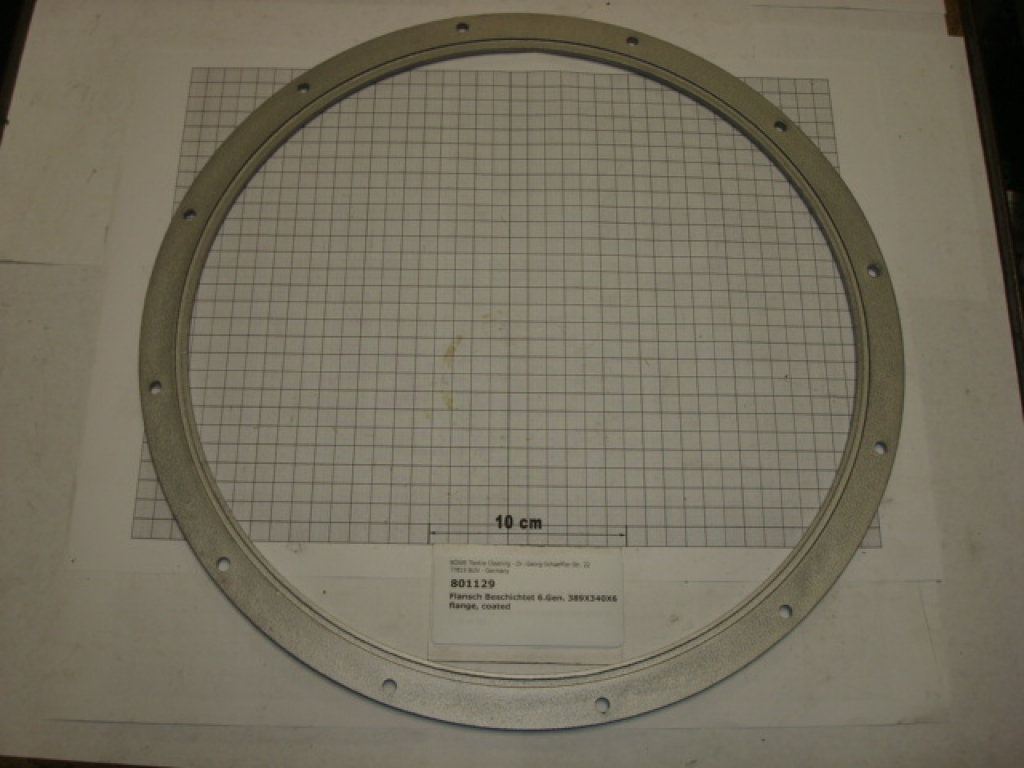 Flange,coated,340x389x6mm,loading door,P/M21-30