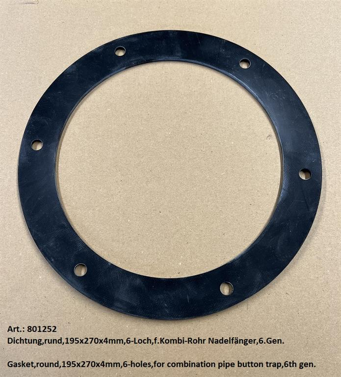 Gasket pipe button trap 270x195x4 P/M 21-26-30