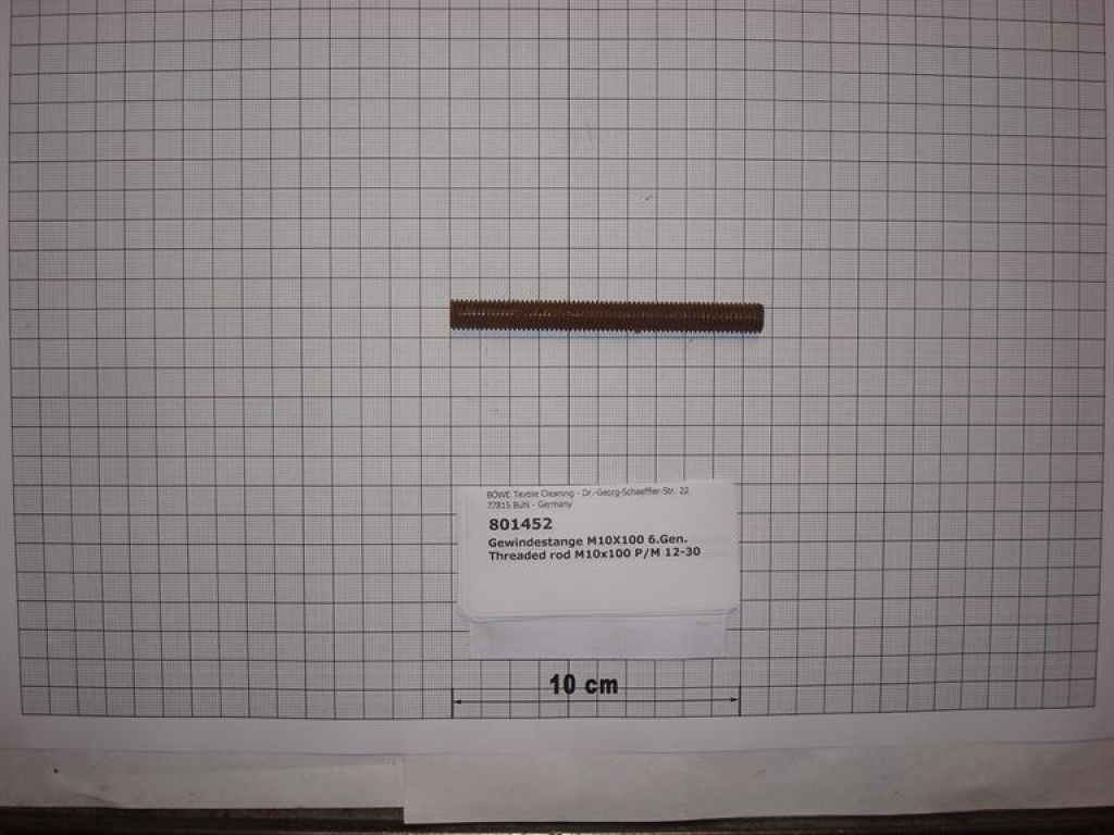 Threaded rod DIN976,M10x100mm,8.8,galvanized,6th gen.