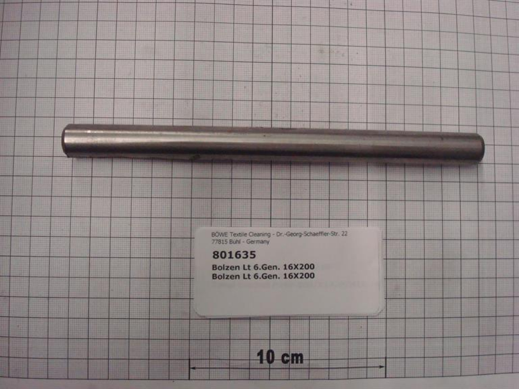 Bolt,loading door,Dia16x200mm,P/M21-30