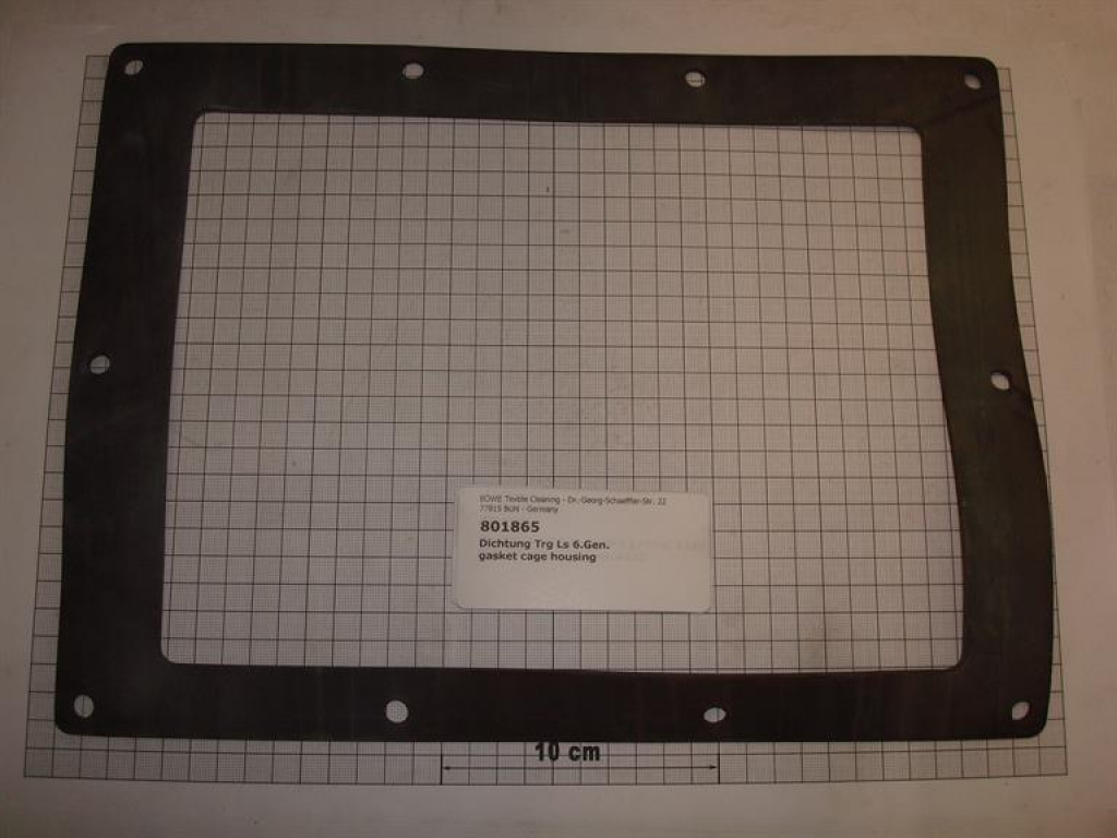 Gasket cage housing - air duct