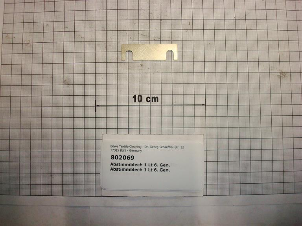 Spacer 1mm for loading door