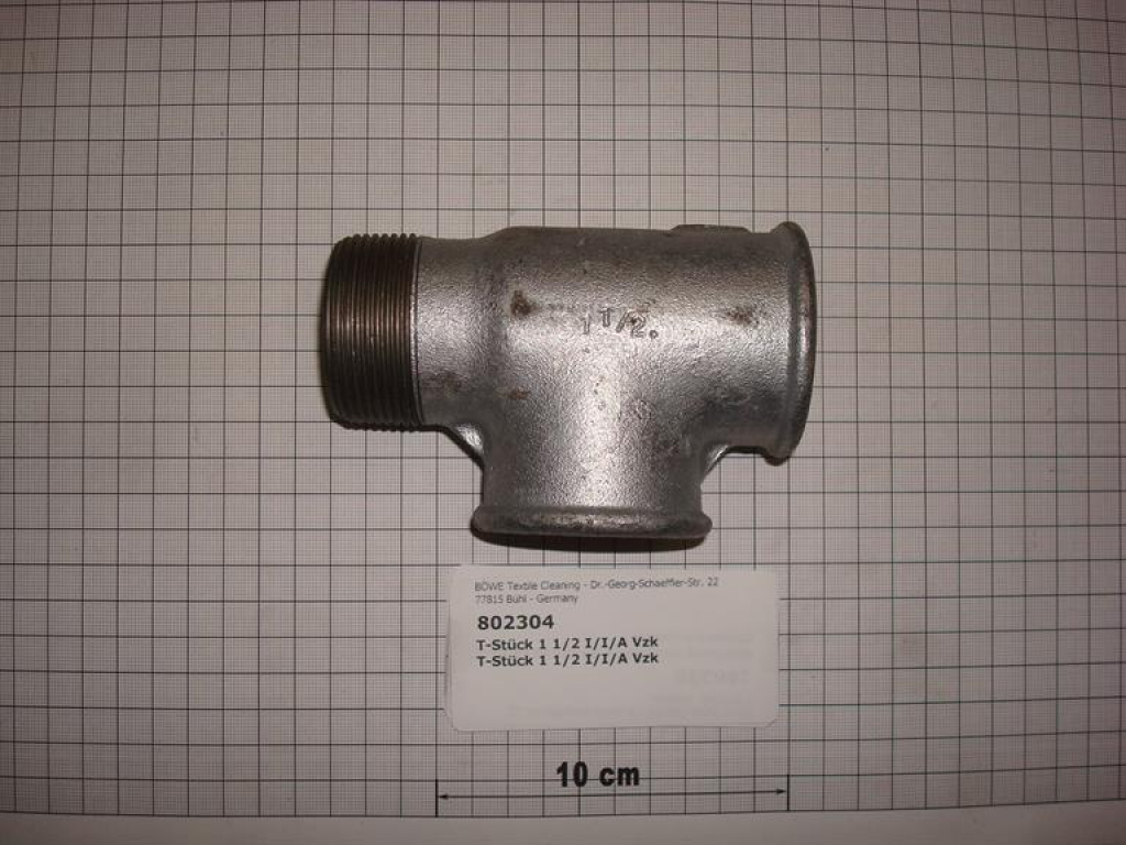 T-piece,134V40,1 1/2",I/I/O,galvanized,Slimsorba P12-18