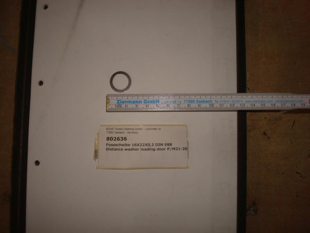Adjusting washer,16x22x0,3mm,galvanized,DIN988