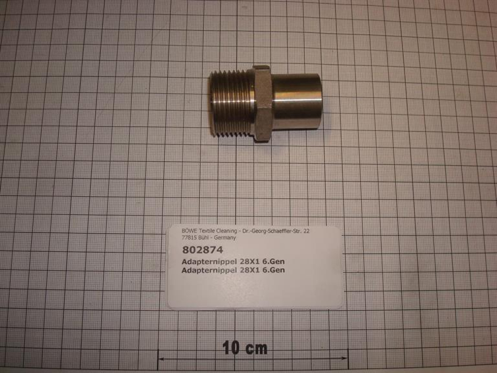 Adapter nipple,1"x28mm,P/M12-30