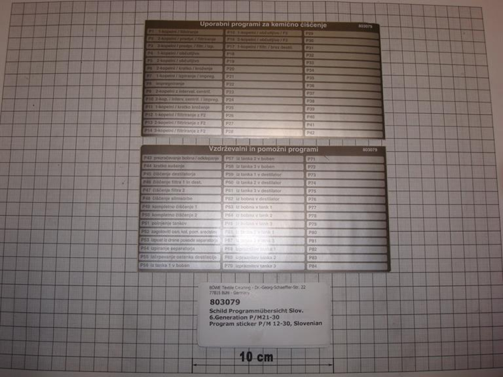 Program sticker Slovenian P/M 12-30, PLC