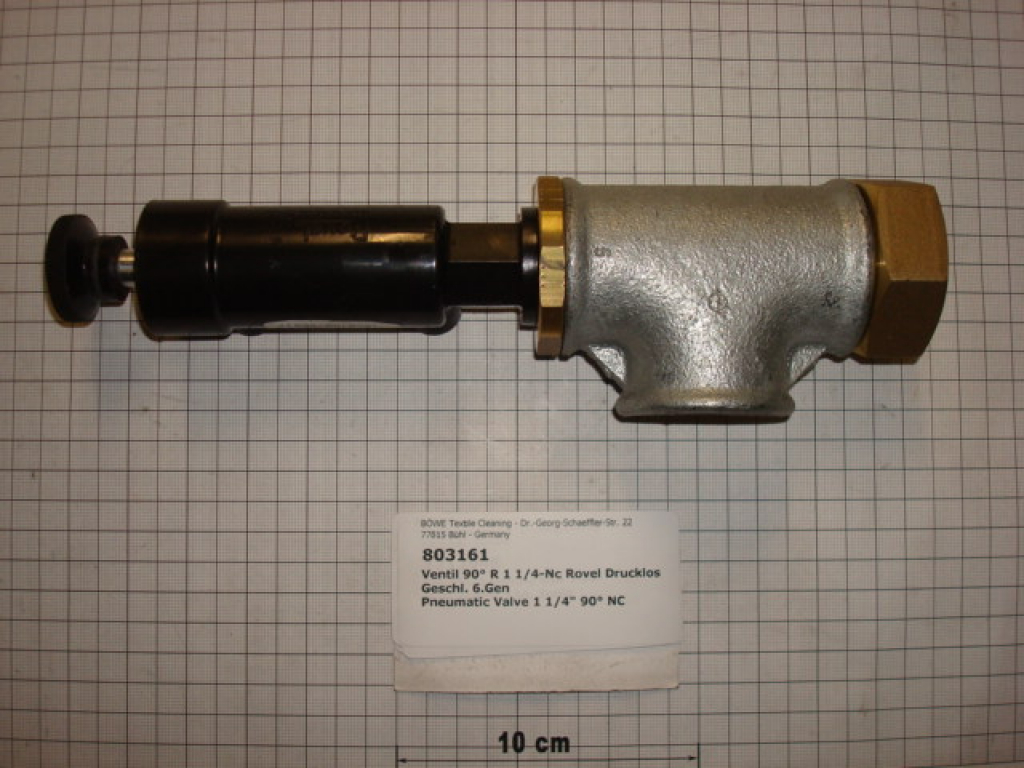 Valve 90°,1 1/4",NC,pneumatic