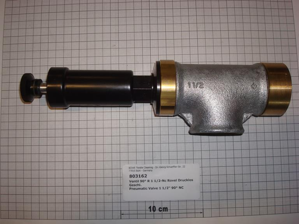 Pneumatic Valve 90° 1 1/2" NC