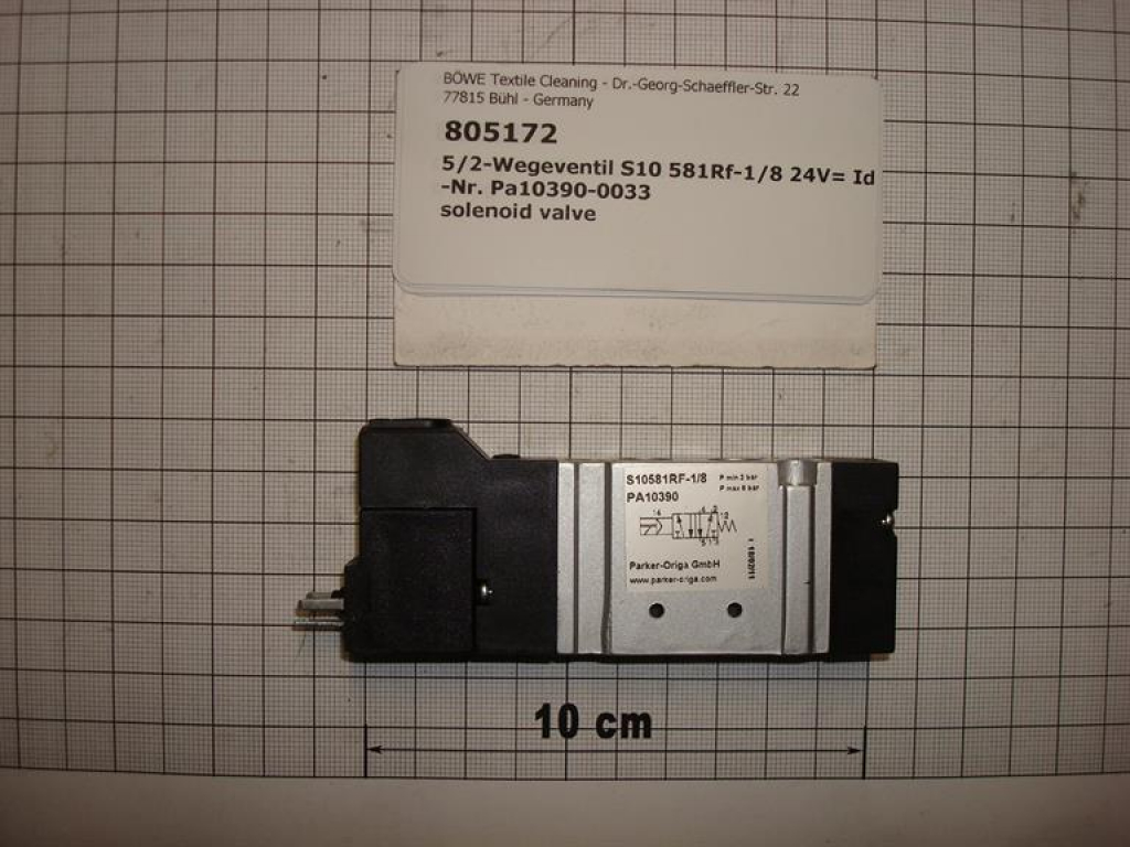 Solenoid valve,5/2 ways,1/8",24VDC,Parker