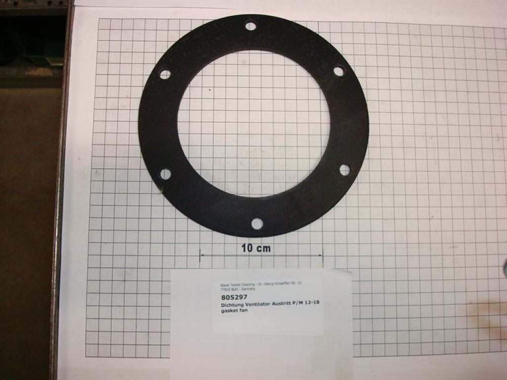 Fan gasket exit P/M 12/15/18