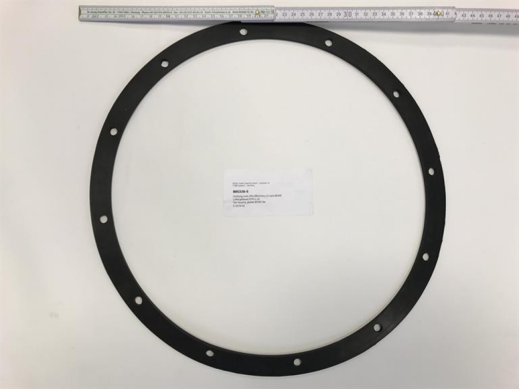 Gasket,round,350x390x5mm,12-holes,BÖWE fan housing,P/M12-18