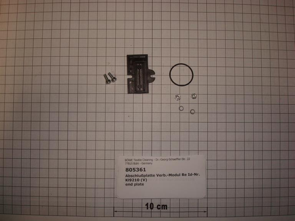 Abschlußplatte für Verbindungsmodul, rechts, Id-Nr. Kl9210 (V)