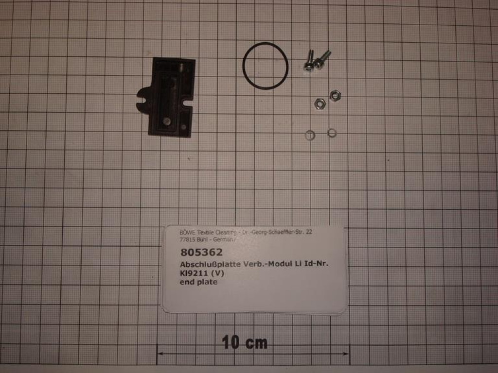 Abschlußplatte für Verbindungsmodul, links, Id-Nr. Kl9211 (V)