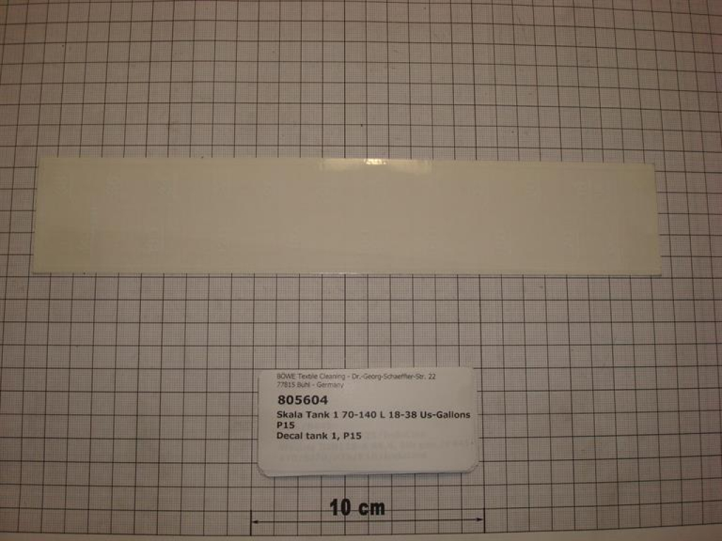 Scale tank 1 P/M 15, 70-140 Litre, 18-38 US-Gallons