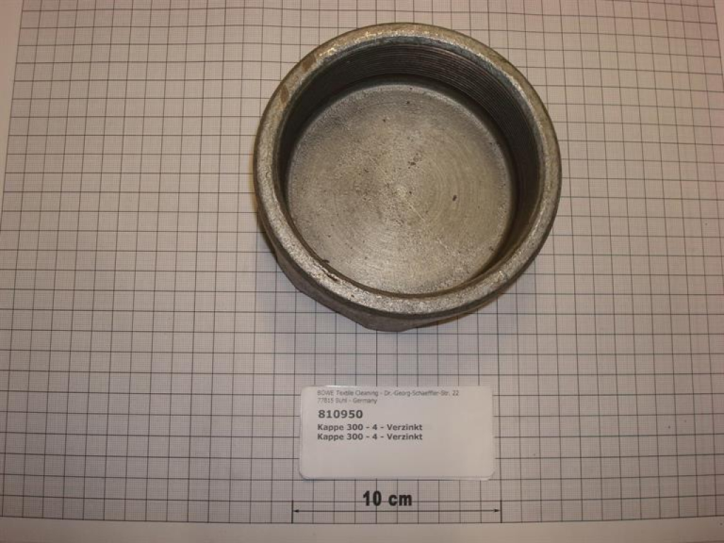 Cap,300V100,4",galvanized