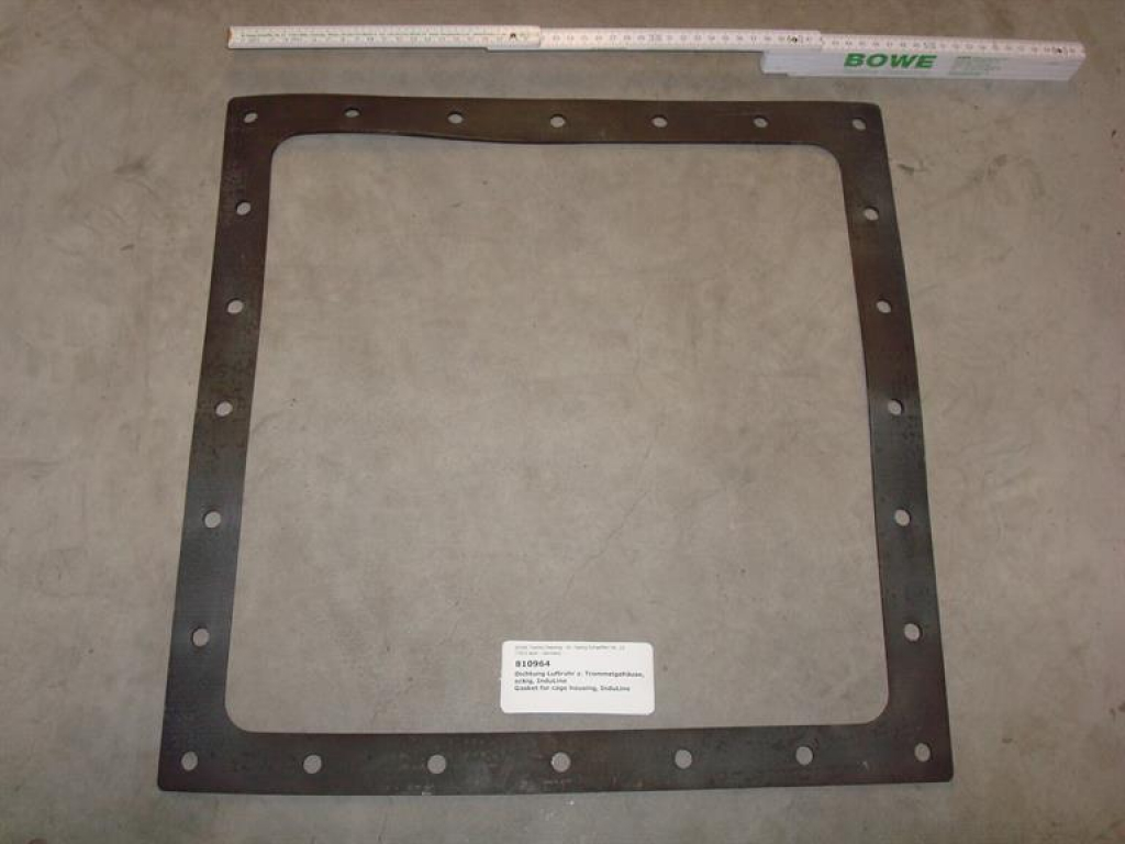 Gasket,square,470x470x4mm,24-holes,air pipe to cage housing,InduLine