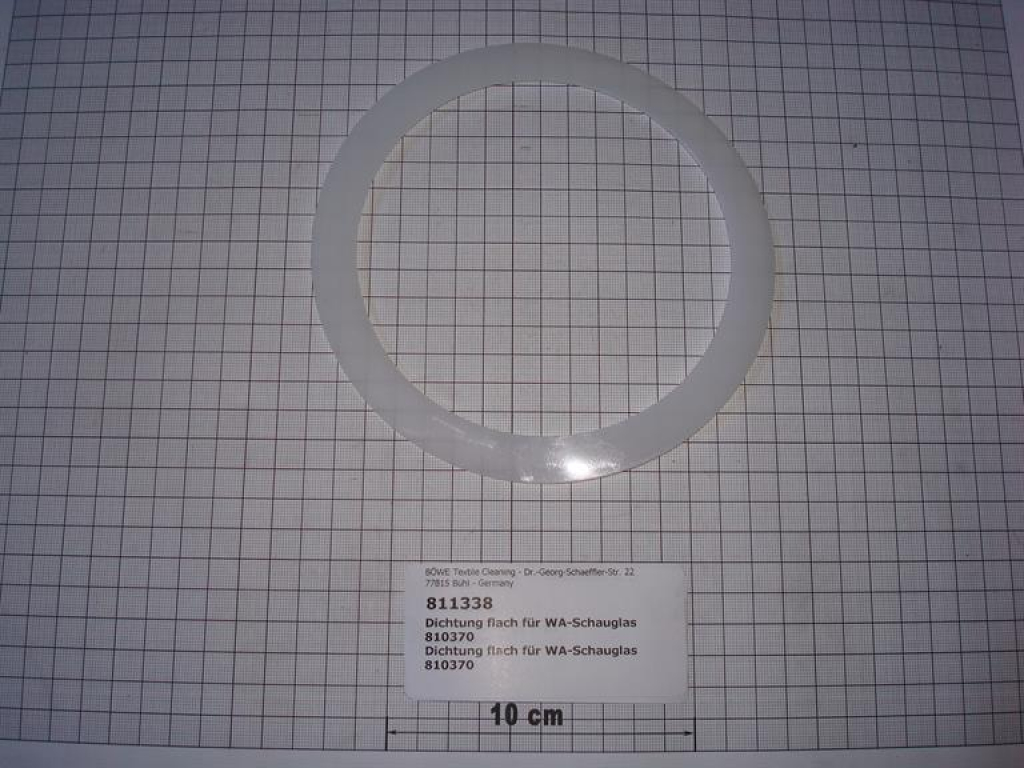 Gasket,round,123x155x1mm,teflon,for water separator-sight glass 810370