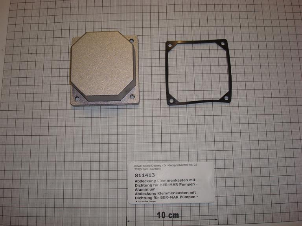 Alu-Abdeckung Klemmenkasten,m.Dichtung,f.BER-MAR Pumpen