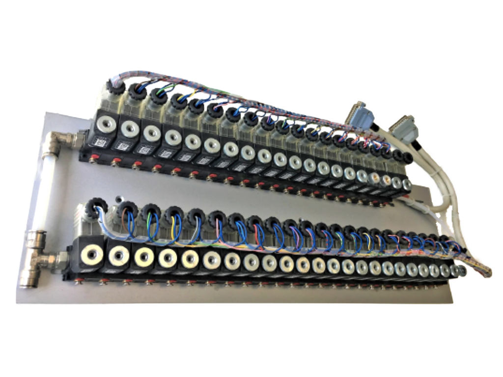 Valve block pneumatic,completely assembled,with single pneumatic valves,P12-30