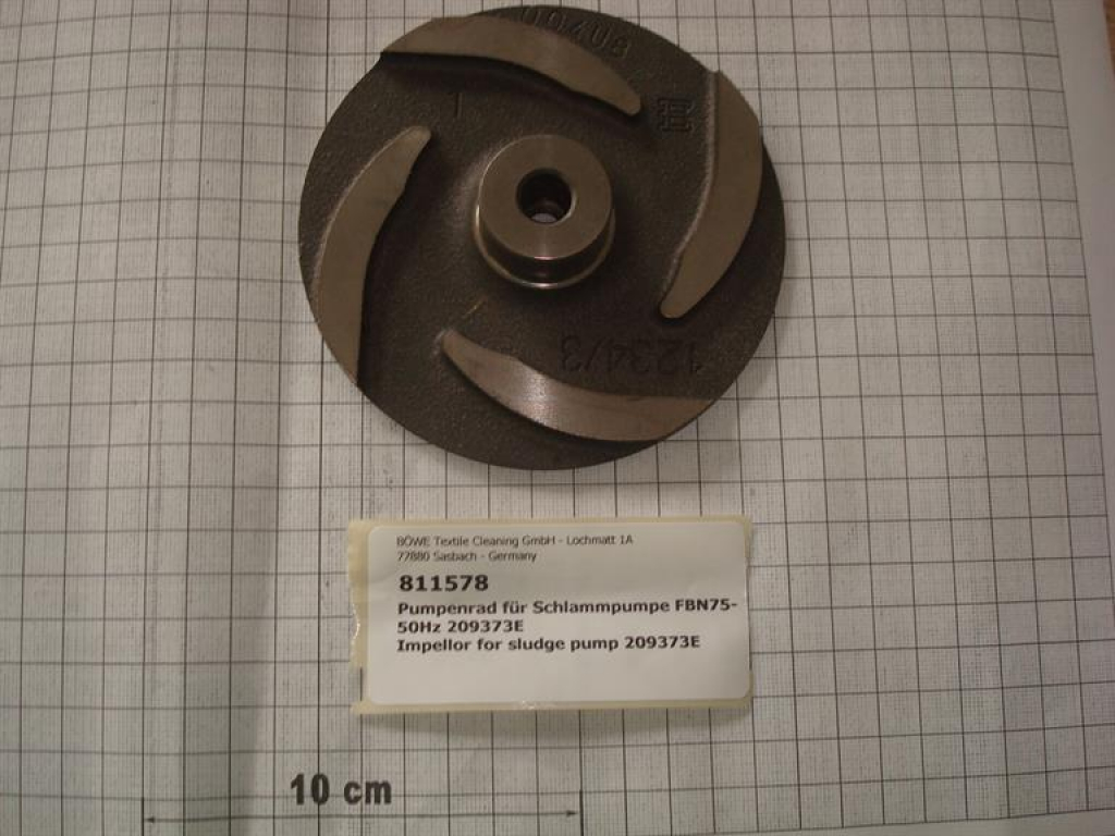 Impellor for sludge pump DueEffe 50Hz  (209373E)