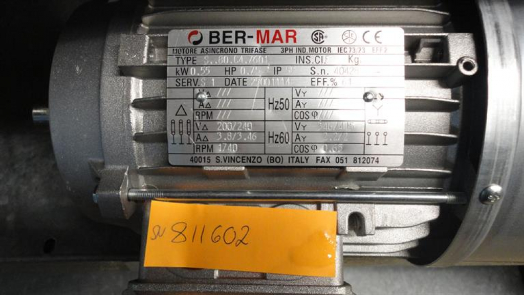 Filtermotor,200/415V-60Hz,0,55kW,UL, 30/33 Scheibenfilter),CS