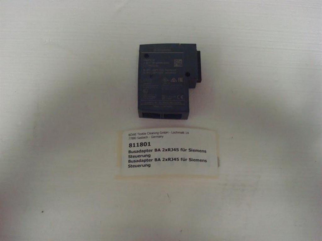 Bus adaptor BA 2xRJ45,for Siemens control