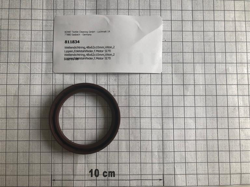 Shaft seal,48x62x10mm,viton,2 lips,stainless steel spring,for motor SI70