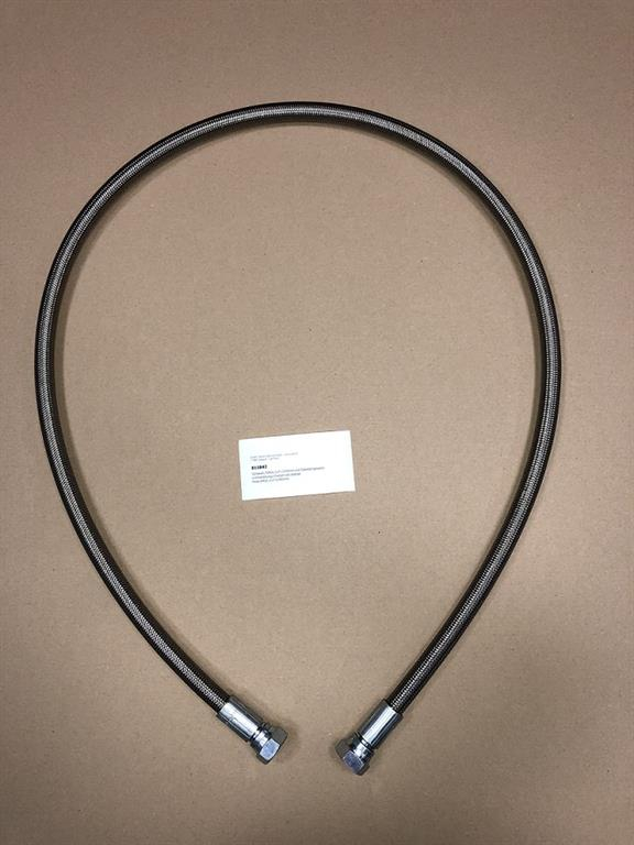 Dampfschlauch,Teflon,IG1/2"x1500mm,mit Edelstahlgewebe-Ummantelung,f.Dampf und Wasser