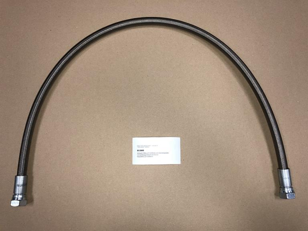 Dampfschlauch,Teflon,IG1/2"x1000mm,mit Edelstahlgewebe-Ummantelung,f.Dampf und Wasser