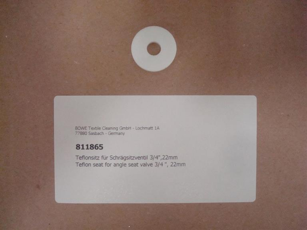 Teflon seal for angle seat valve 3/4 ", 22mm