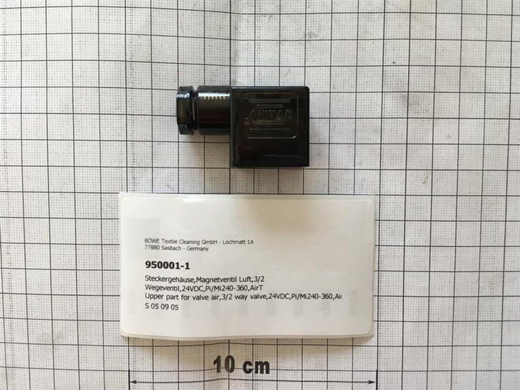 Steckergehäuse,Magnetventil Luft,3/2 Wegeventil,24VDC,Pi/Mi240-360,AirT