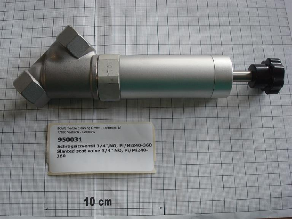 Slanted seat valve,3/4",NO,pneumatic,Pi/Mi240-360