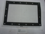 Gasket,square,244x360x4mm,16-holes,Consorba