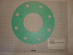 Gasket,round,100x220x3mm,centellen,8-holes,D250