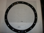 Gasket,round,300x360x3mm,16-holes,expander filter,P417