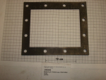 Gasket,square,175x210x4mm,12-holes,viton,flat,air duct,P525-540,K540,K14,K16