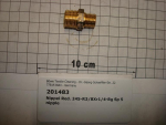 Double nipple,3245,3/8"x1/4",with hexagon,reduced,red brass
