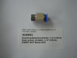 Screw-in connector,straight,1/4"x10mm,brass