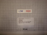 Label "low high" colour white