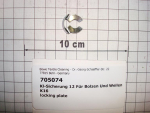 Locking plate 12mm,for bolt+shaft,P/M12-30,button trap cover