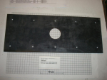 Gasket,square,170x435x4mm,11-holes,flap,P25