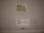 Label max. capacity 26kg, colour white, 4 languages