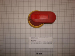 Handle,main switch,red/yellow,65mm,8x8mm OHY 65J8