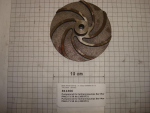 Pumpenrad,M10/10x120x29mm hoch,7 Fluten, Lösemittelpumpe,BM,50Hz